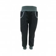 Dan-de-lion softshellové kalhoty letní - černé s šedým úpletem