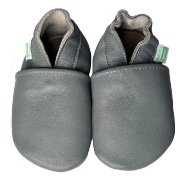 Hopi Hop capáčky kožené Barefoot tmavě šedé