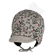 RDX dětská bavlněná čepice 2893Ch šedorůžová