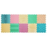 Ortek masážní podložka Puzzle Mix Pastel 10 prvků