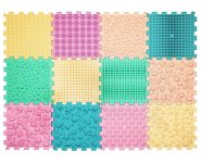 Ortek masážní ortopedická podložka MIX Pastel - sada 12 dílů