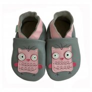 Hopi Hop capáčky kožené Barefoot Sovinka na šedé