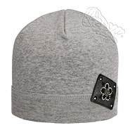 RDX dětská bavlněná čepice 2998 šedá kytička