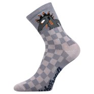 Boma dětské ponožky bavlněné kluk Lichožrouti šedé