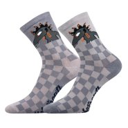 Boma dětské ponožky bavlněné kluk Lichožrouti šedé