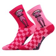 Boma dětské ponožky bavlněné holka Lichožrouti růžové