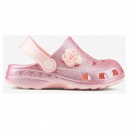 Coqui dětské boty do vody 8701 candy pink glitter + amulet Little Frog
