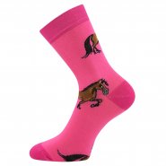 Dětské ponožky bavlněné holka Horsik fuchsiová