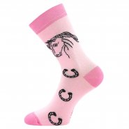 Dětské ponožky bavlněné holka Horsik růžová
