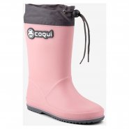Coqui gumáky 8509 powder pink/dk.grey Rainy Collar