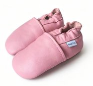 Hopi Hop pZ26 Capáčky kožené Anti-Slip růžové