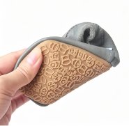 Hopi Hop capáčky kožené Anti-Slip šedé