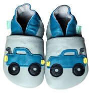 Capáčky kožené Barefoot Truck na šedé