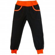 Dan-de-lion softshellové kalhoty letní - černé s oranžovou