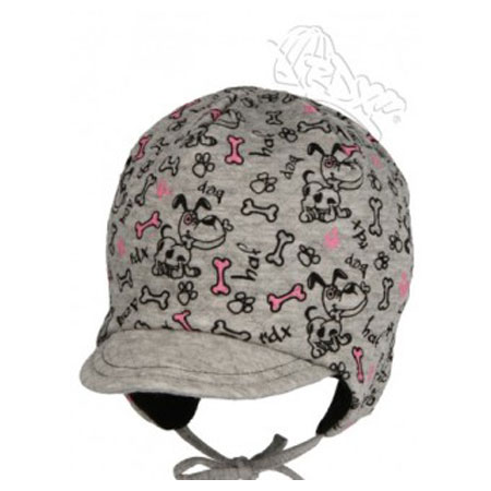 RDX dětská bavlněná čepice 2893Ch šedorůžová