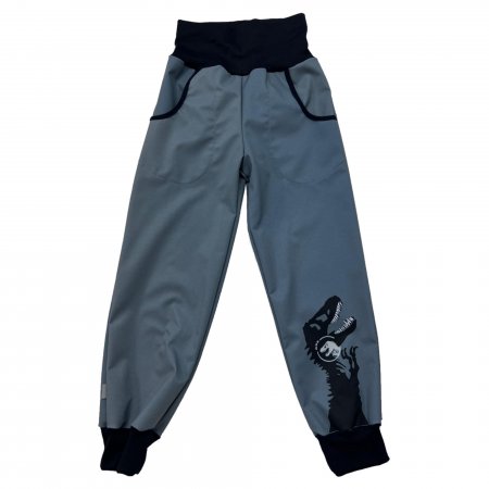 RDX softshellové kalhoty zimní - šedé dino