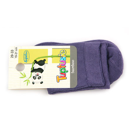 TupTusie dětské bambusové ponožky tm. fialové