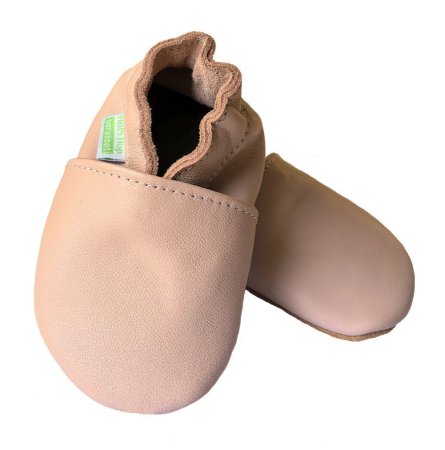 Hopi Hop capáčky kožené Barefoot Světle růžové