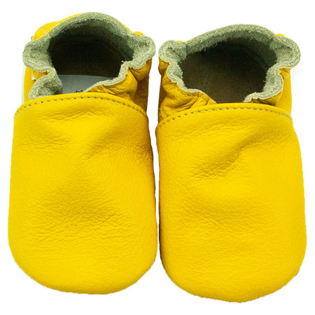 baBice shoes capáčky kožené žluté