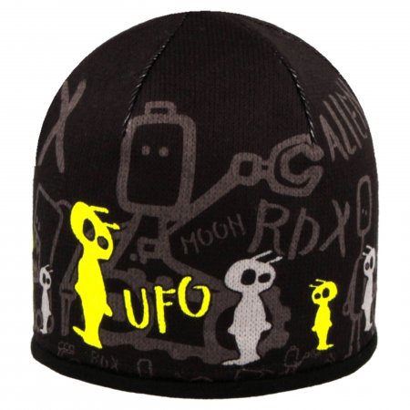 RDX dětská zimní čepice 3856 černá/žlutá