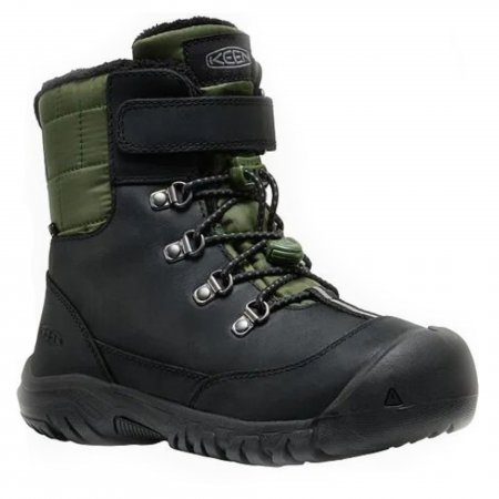 Keen dětské zimní boty Kanibou WP black/bronz green