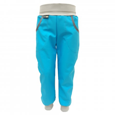 Dan-de-lion letní softshellové kalhoty sv. modré s šedou