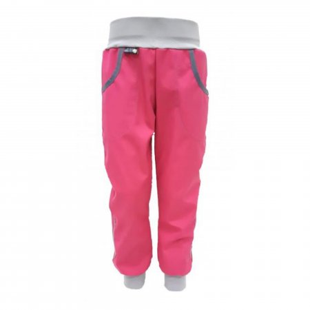 Dan-de-lion letní softshellové kalhoty růžové s šedou