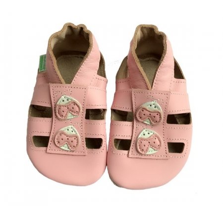 Hopi Hop capáčky kožené Barefoot Berušky otevřené